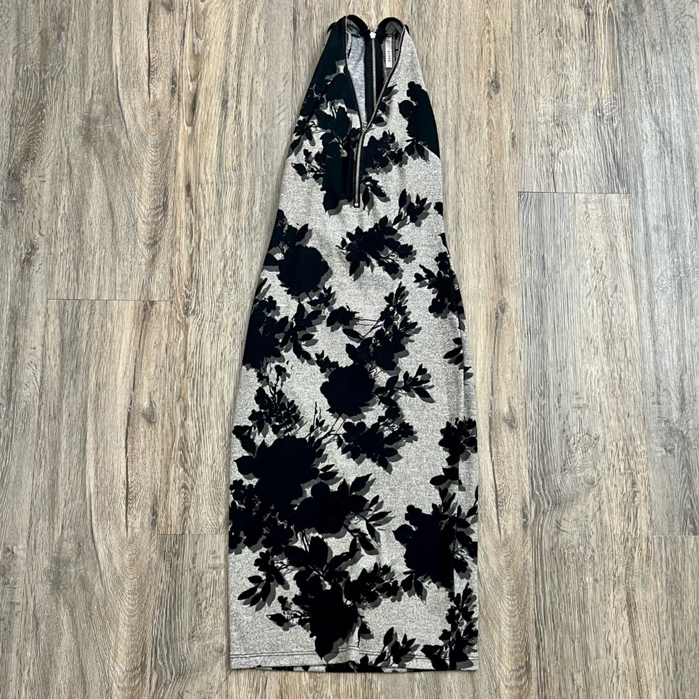 Black and Grey Floral cocktail dress size Small - Picture 7 of 10